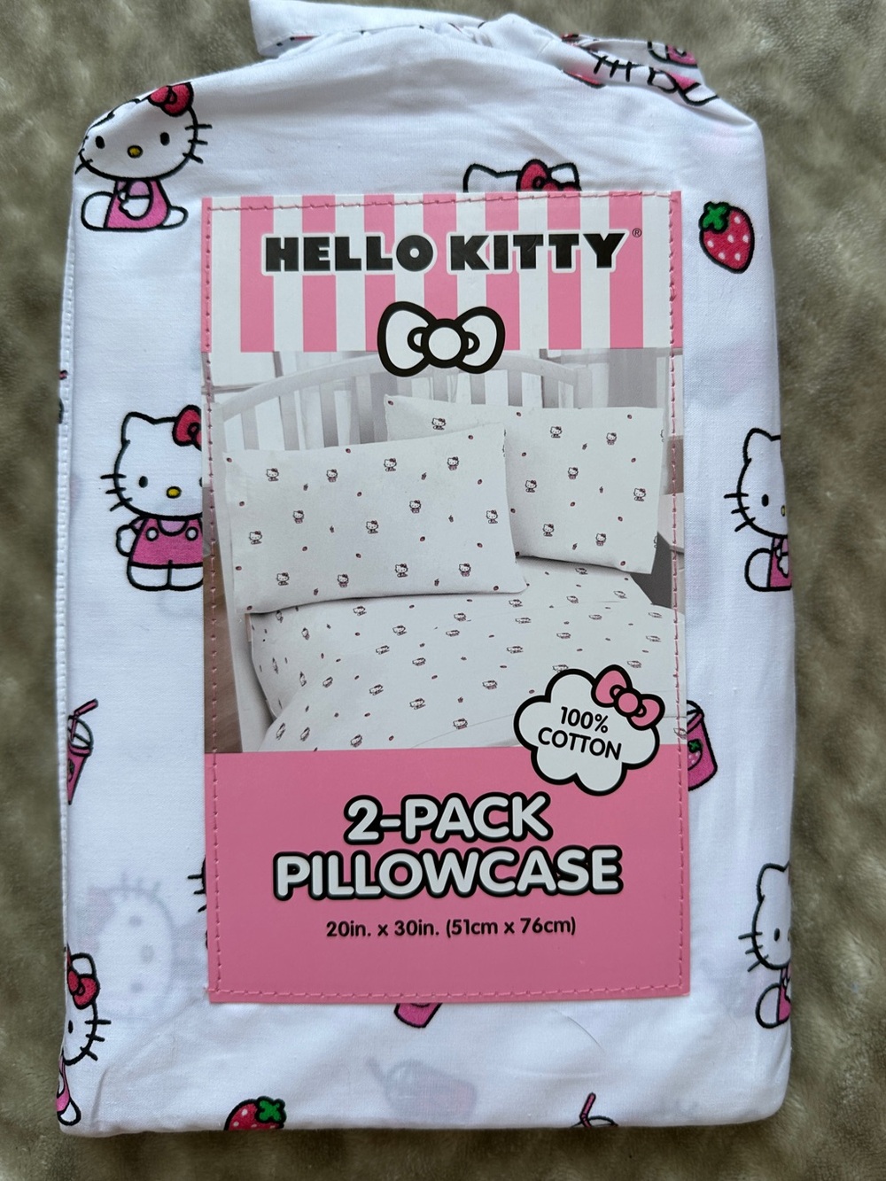 Hello Kitty Strawberry Pillowcases